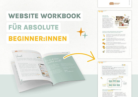 "Website Basics Workbook" für Anfänger:innen von Couchlaunch, ein umfassender Leitfaden zum Einstieg in die Website-Erstellung auf WordPress.